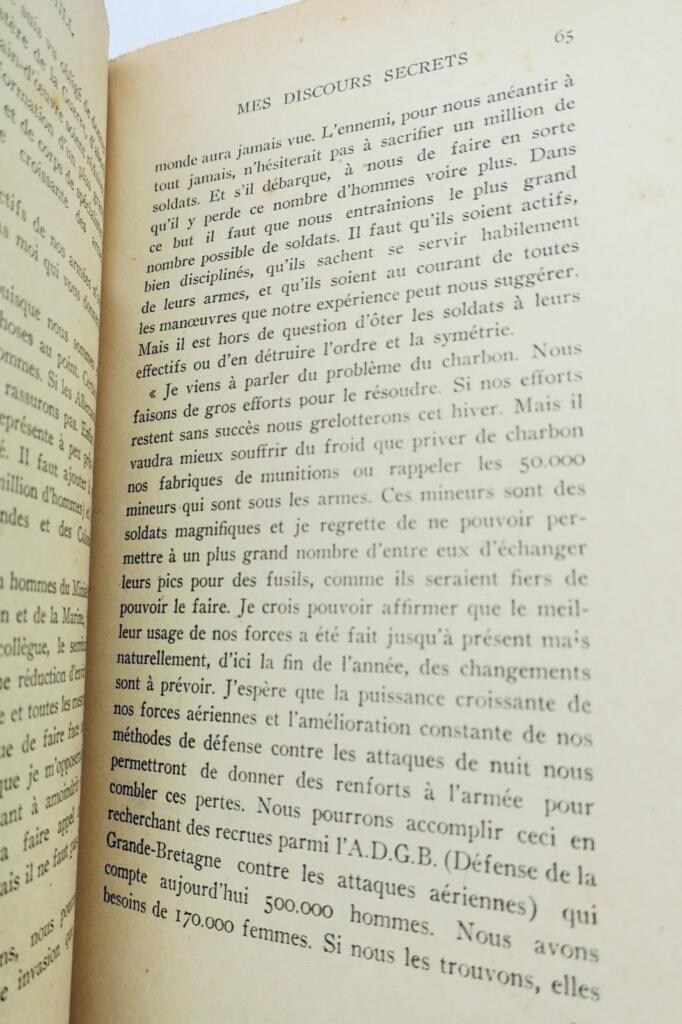 CHURCHILL WINSTON MES DISCOURS SECRETS