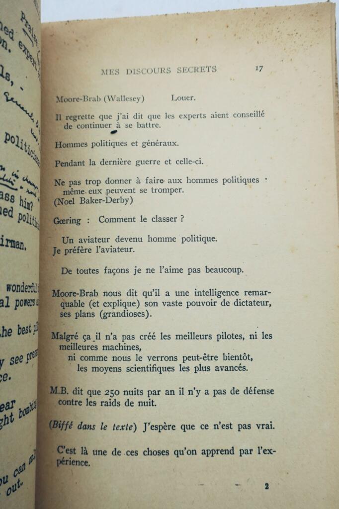 CHURCHILL WINSTON MES DISCOURS SECRETS