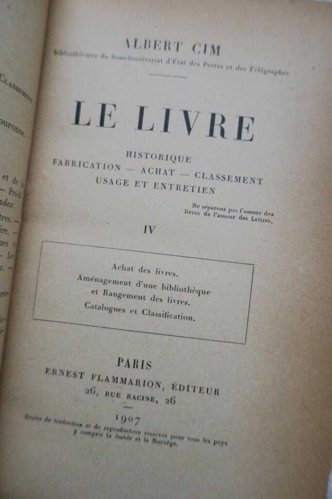 The Book: History, Production, Classification, Use and Care