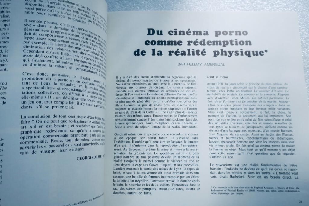 Cinéma d’aujourd’hui n°4 – L’érotisme en question dont L’érotisme selon Pasolini