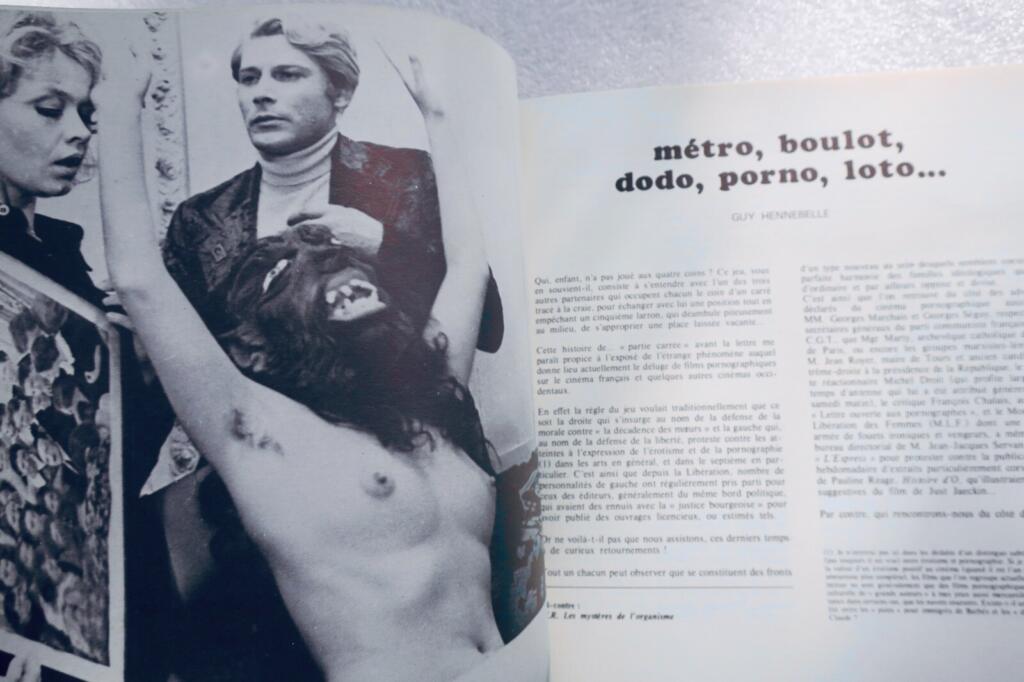 Cinéma d’aujourd’hui n°4 – L’érotisme en question dont L’érotisme selon Pasolini