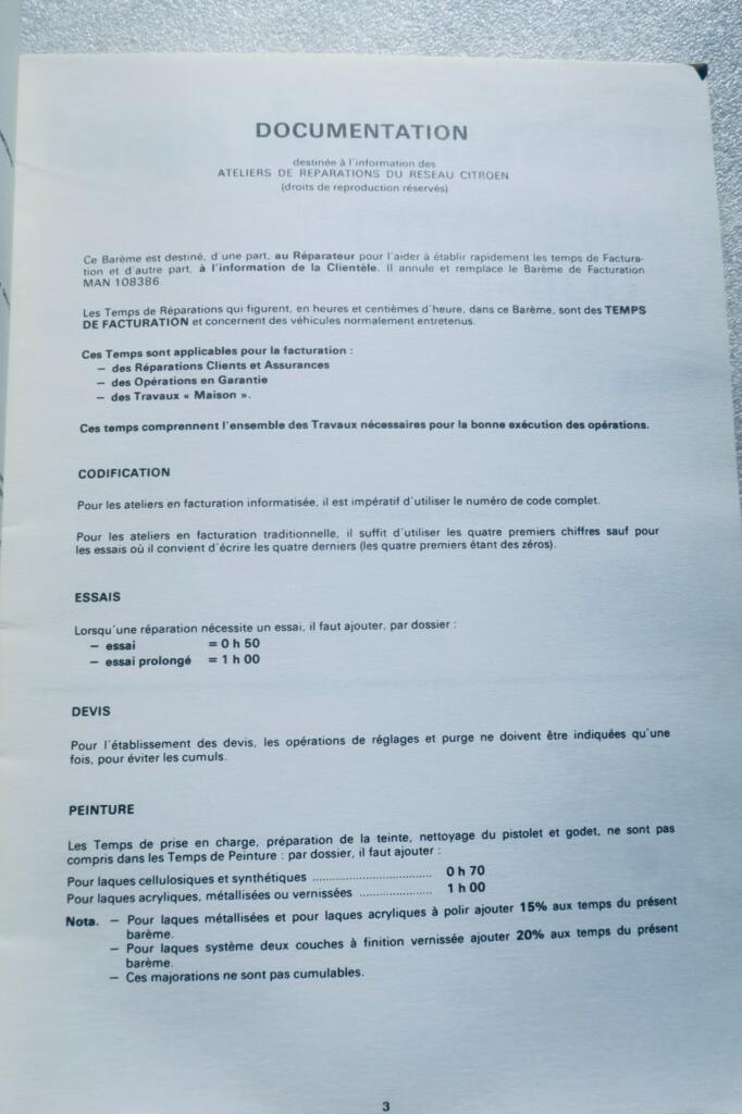Citroen Abrechnungssystem für Autos