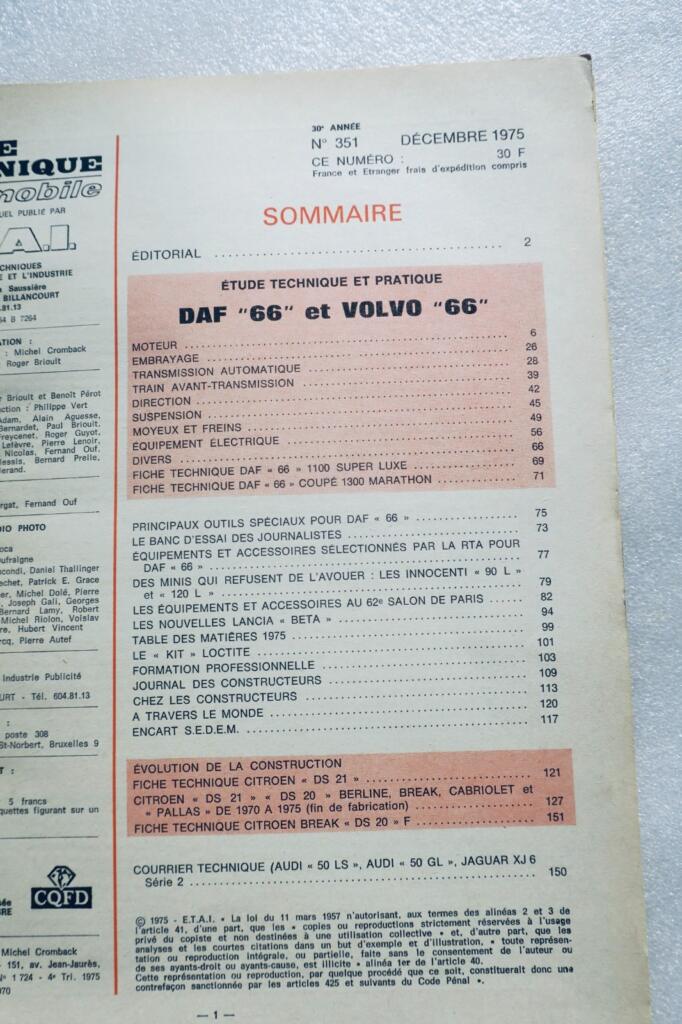 Automobiltechnische Übersicht 1975