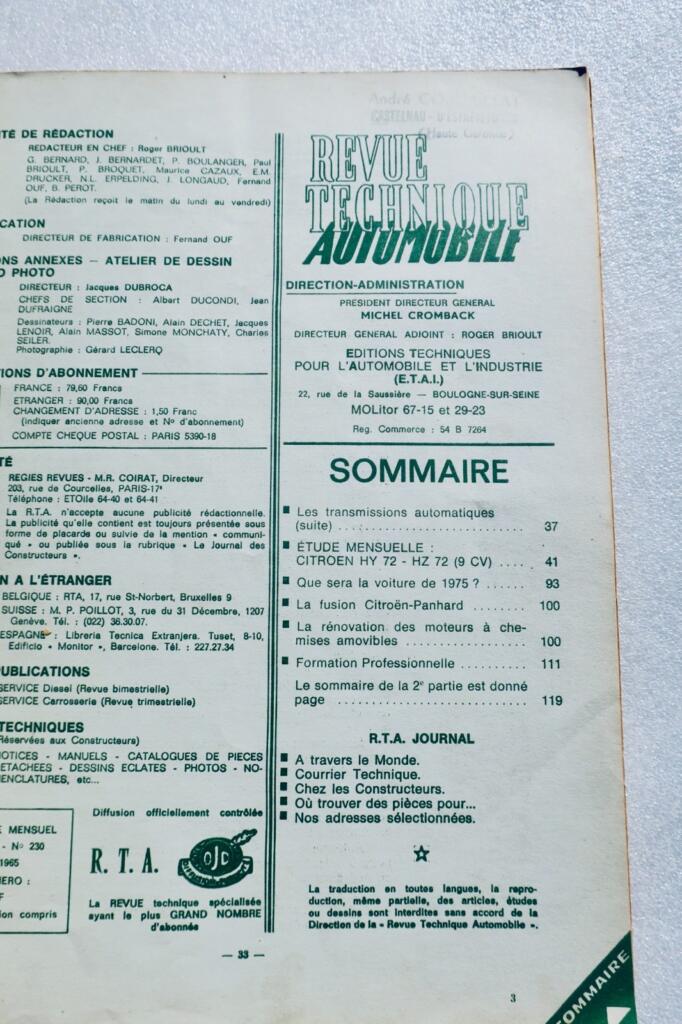 Überblick über das Modell Citroën HY
