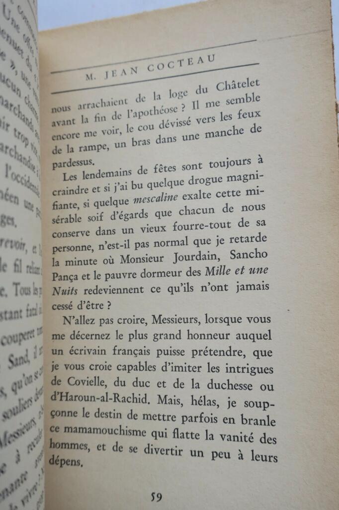 Cocteau's Academy Reception Discourse