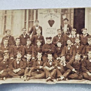 coeur de Jésus, SAUVEZ LA FRANCE photo argentique 13,5 x 21,5 cm