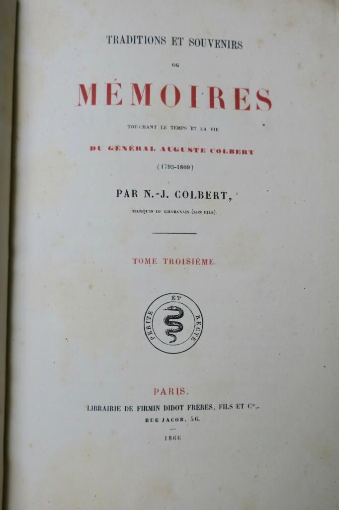 Seltene Memoiren von General Colbert