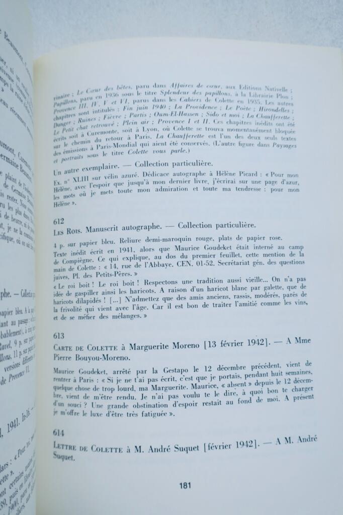 Colette Paris Bibliothèque nationale 1973
