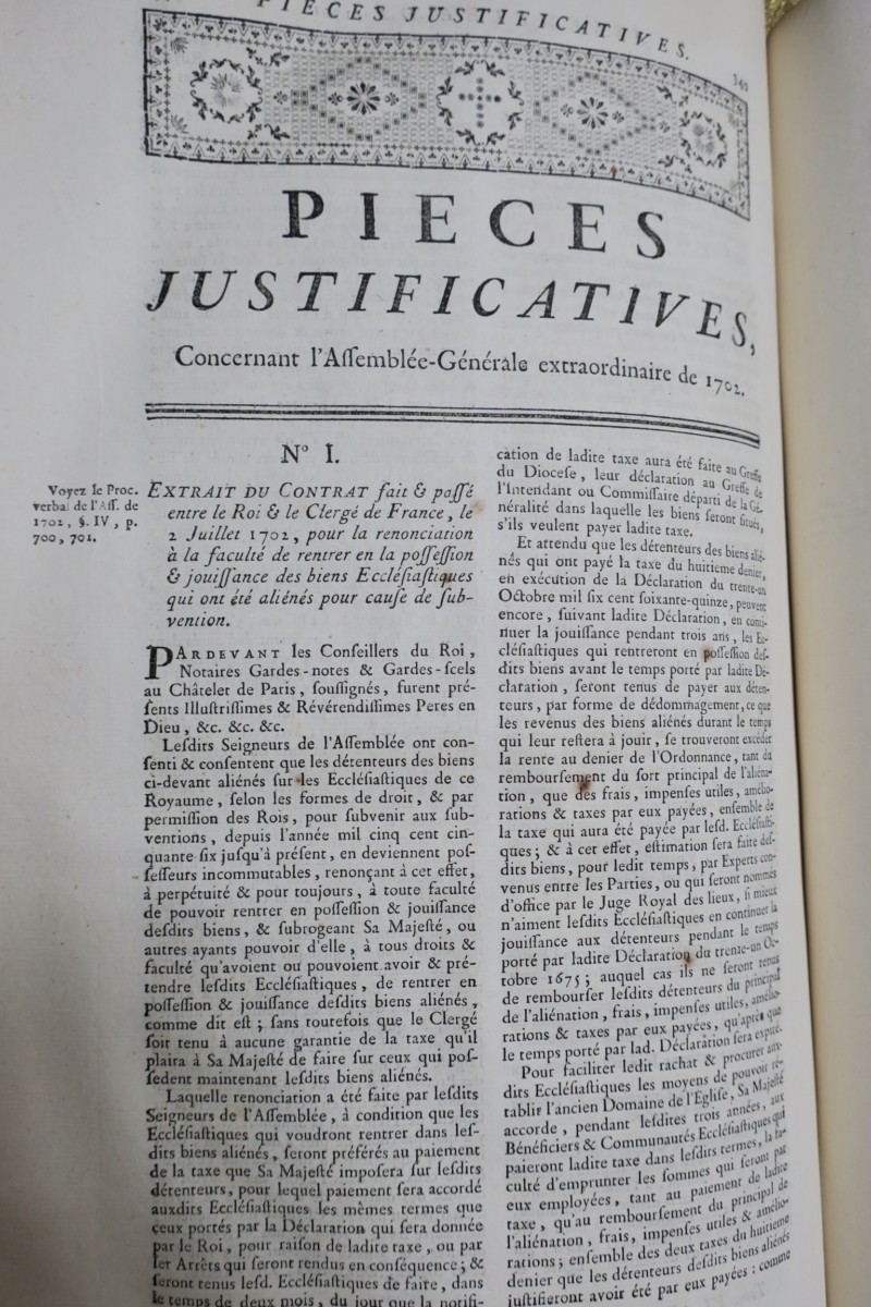 Collection Des Procès-verbaux Des Assemblées-générales Du Clergé De France De... – Image 7