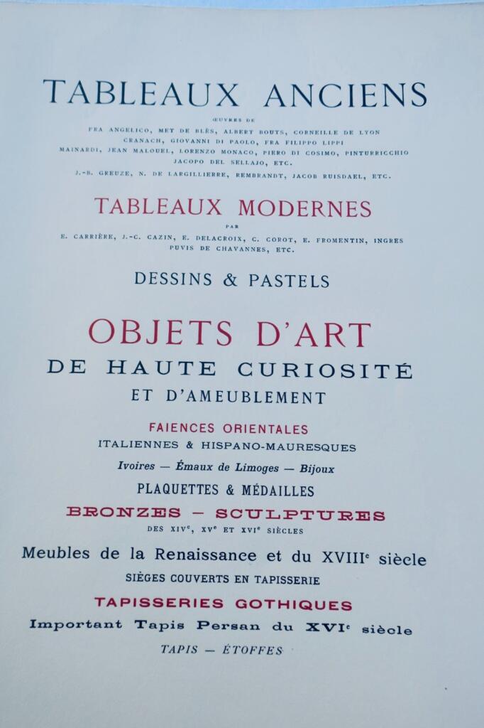 COLLECTION EDOUARD AYNARD. Catalogue des TABLEAUX ANCIENS 1913