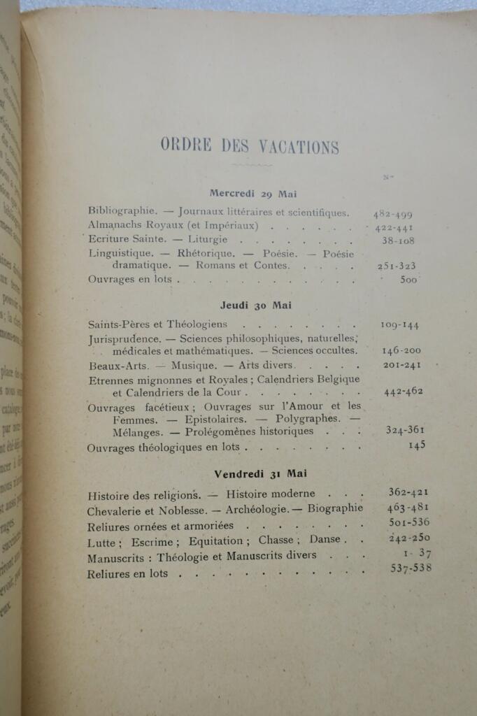 Sammlung seltener Bücher aus Terdecq Schlössern