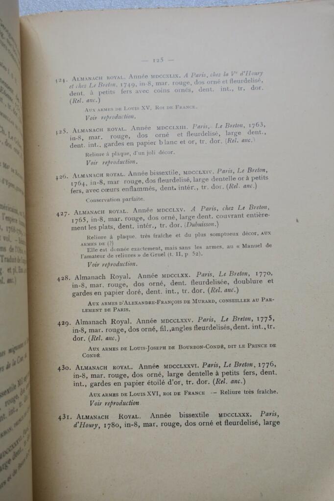 Sammlung seltener Bücher aus Terdecq Schlössern
