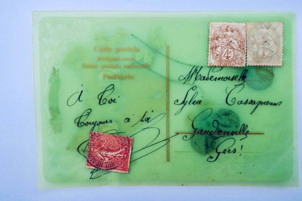 colombes & pensées DOUX SOUVENIRS art nouveau TRANSLUCIDE