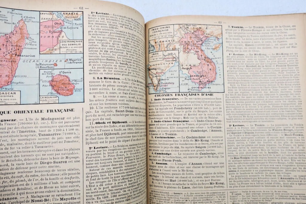 Colonies COURS DE GEOGRAPHIE METHODIQUE, LA FRANCE ET SES COLONIES 1910