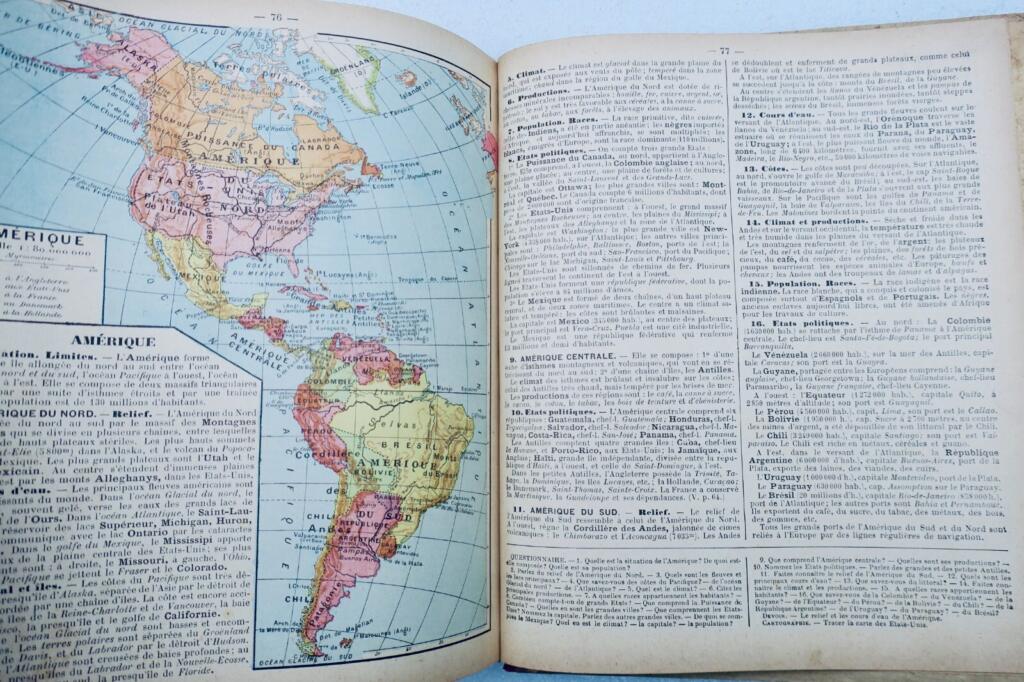 Colonies COURS DE GEOGRAPHIE METHODIQUE, LA FRANCE ET SES COLONIES 1910