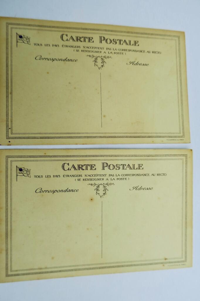 Transatlantic Company postcards illustrated by Lessieux