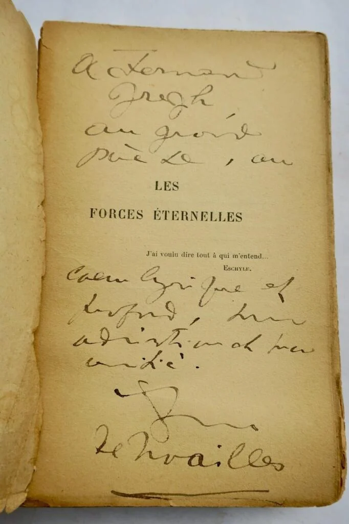COMTESSE DE NOAILLES Les Forces éternelles + dédicace…