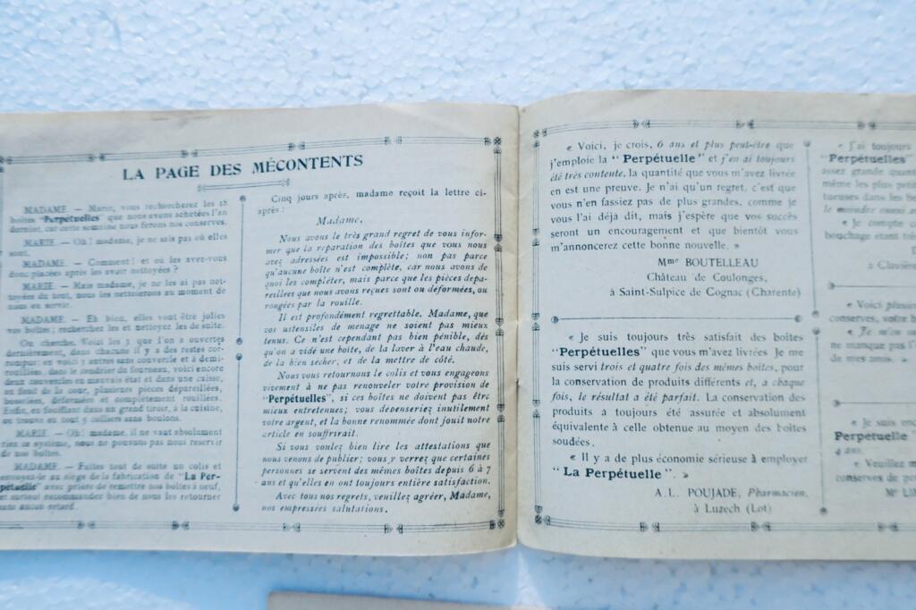 conserves la perpétuelle livre d&rsquo;or