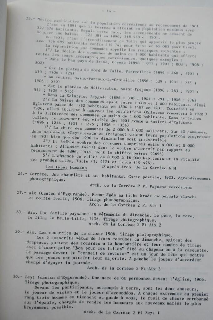 Corrèze à la belle époque 1900-1914
