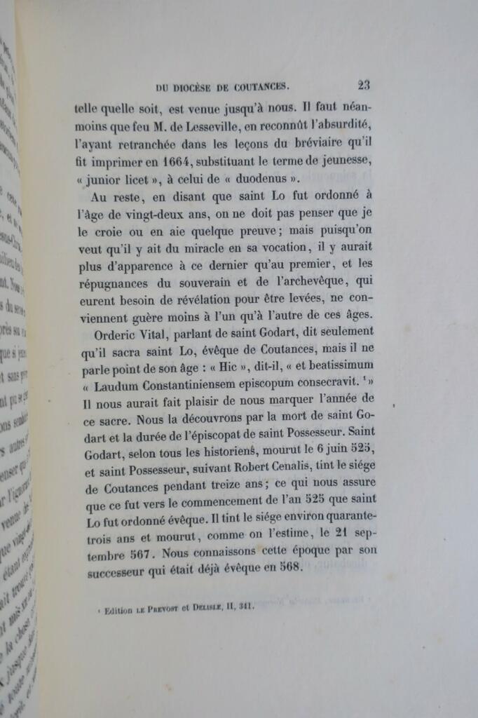 Coutances Histoire ecclésiastique du Diocèse de Coutances 1874