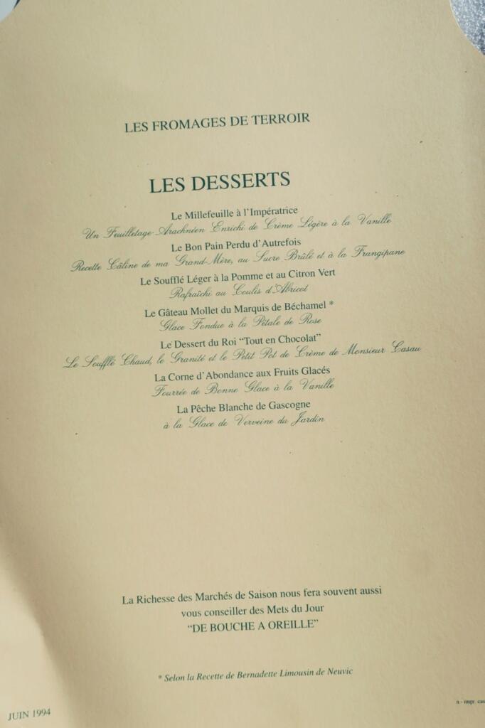 Guerards Menükunst von 1994