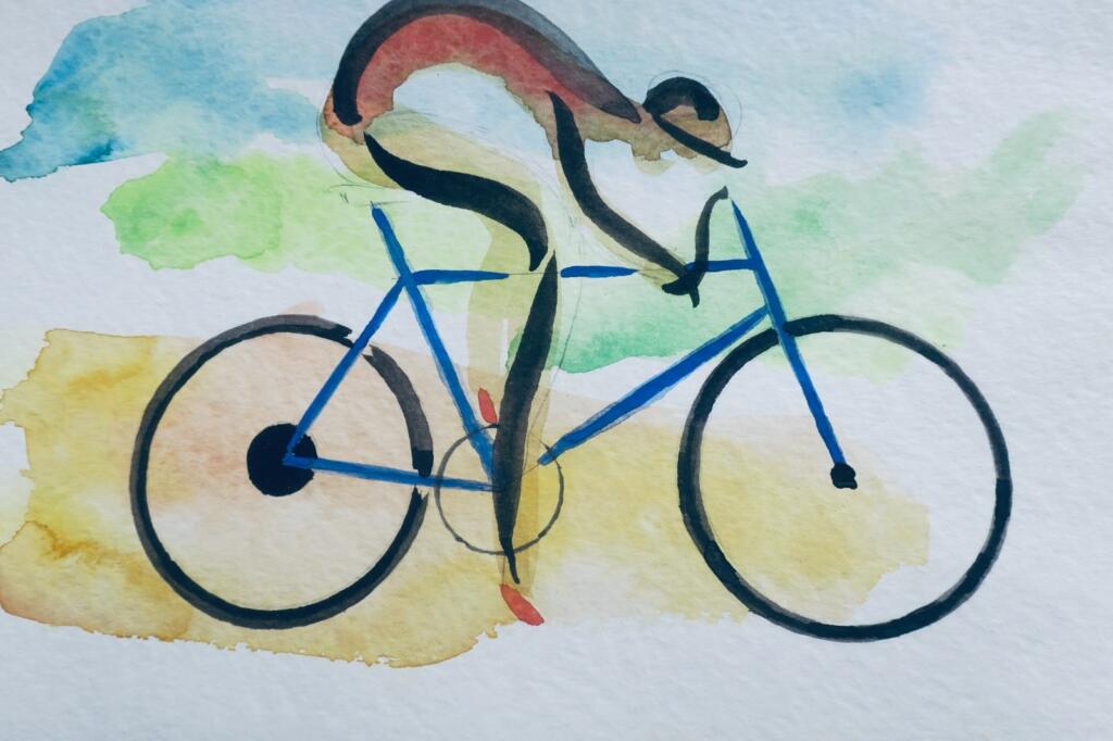 Fahrradjacke - Aquarell Original
