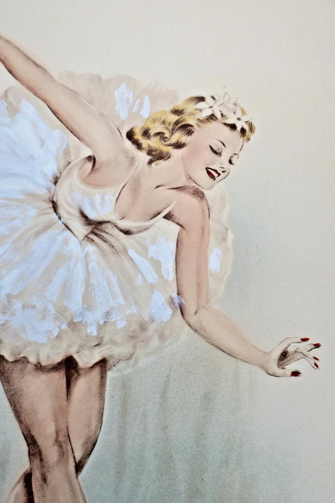 Danse ballerine lithographie/gouache