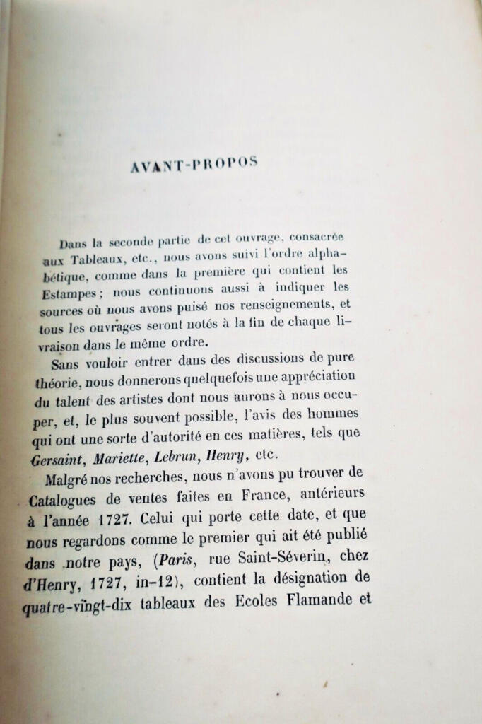 DEFER CATALOGUE GENERAL des ventes publiques de TABLEAUX ET ESTAMPES depuis