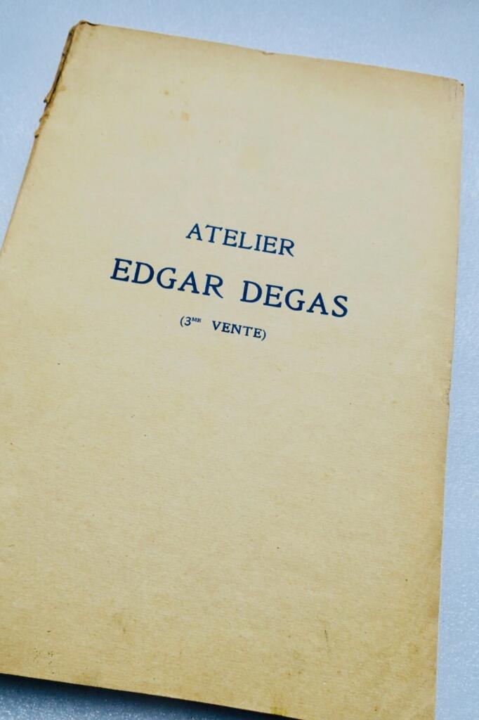 Degas Nachlassversteigerung, 1919