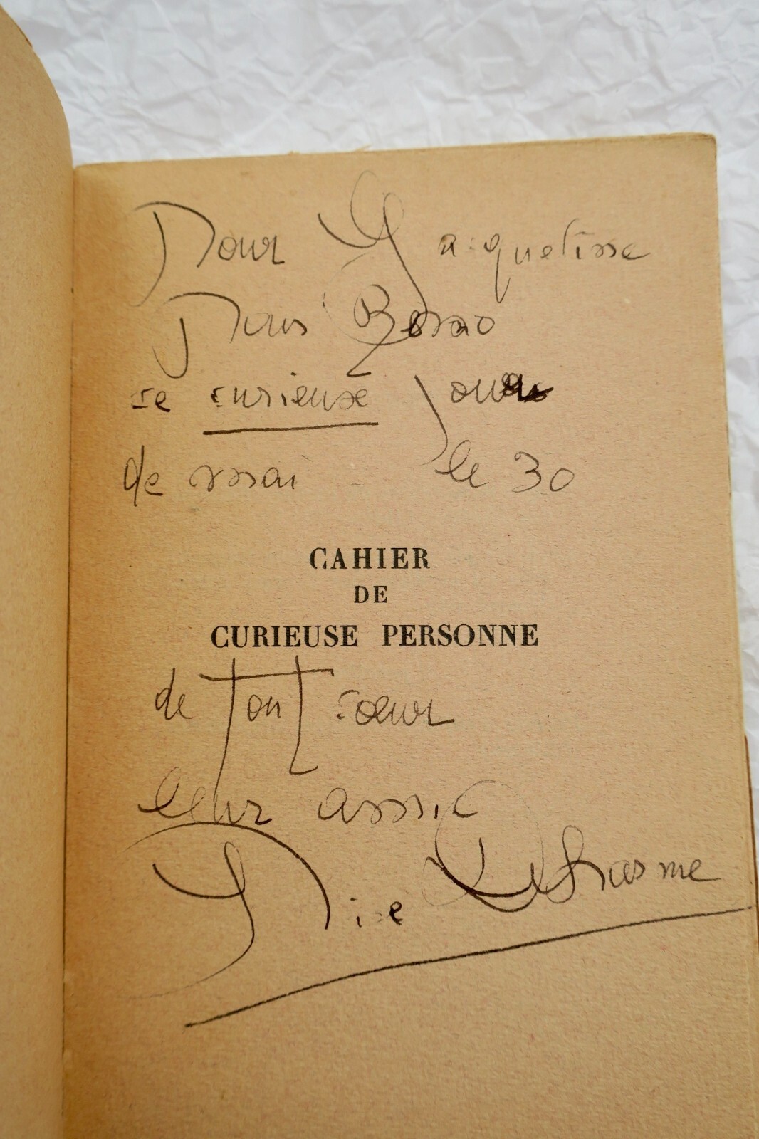 Deharme (Lise). Cahier de curieuse personne + dédicace - Image 6