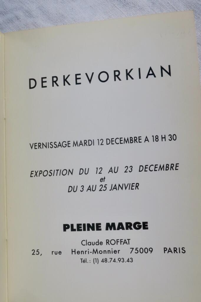 Derkevorkian Ausstellungskatalog