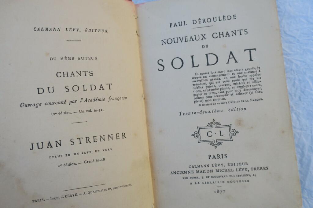 Déroulède Nouveaux Chants du Soldat 1877