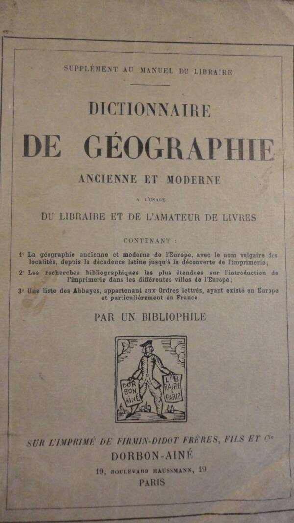 Geographisches Wörterbuch für Buchhändler