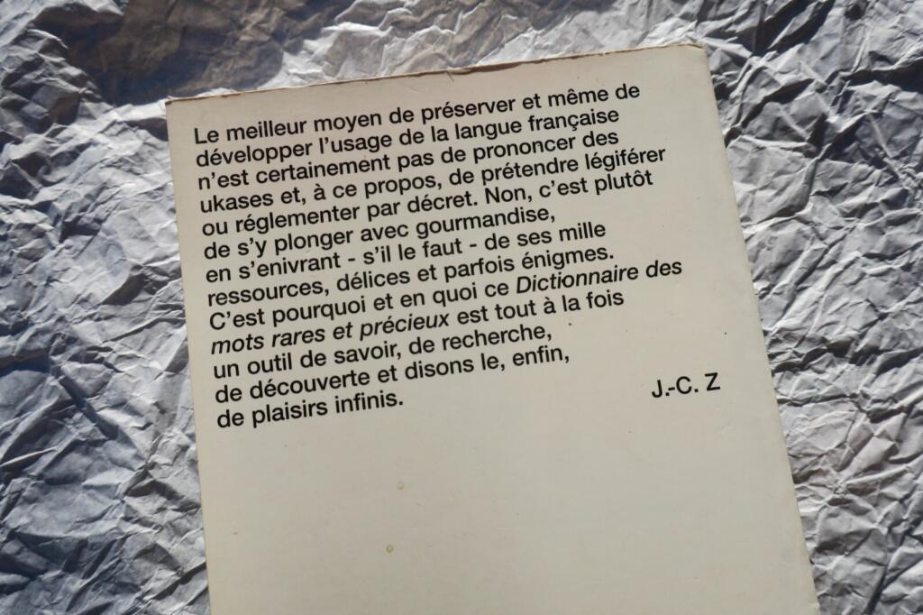 Dictionnaire des mots rares et précieux
