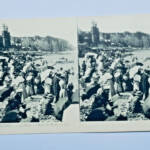 Dieppe 1976 Strand Stereo-Postkarten