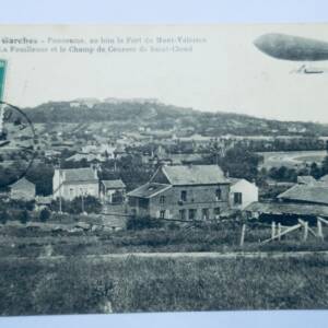 dirigeable Garches panorama au loin le fort du Mont-Valérien
