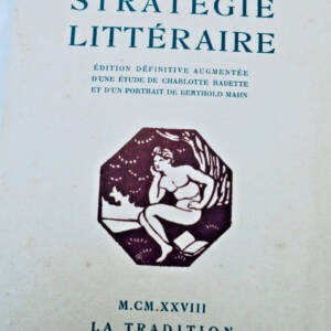 DIVOIRE FERNAND STRATEGIE LITTERAIRE 1928