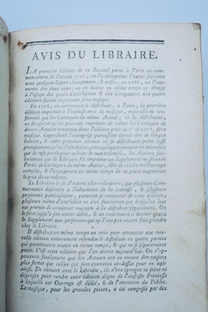 [DONCOURT Opuscules sacrés et lyriques ou cantiques