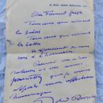 ドルジェレ 署名入り自筆書簡 フェルナン・グレーグ宛