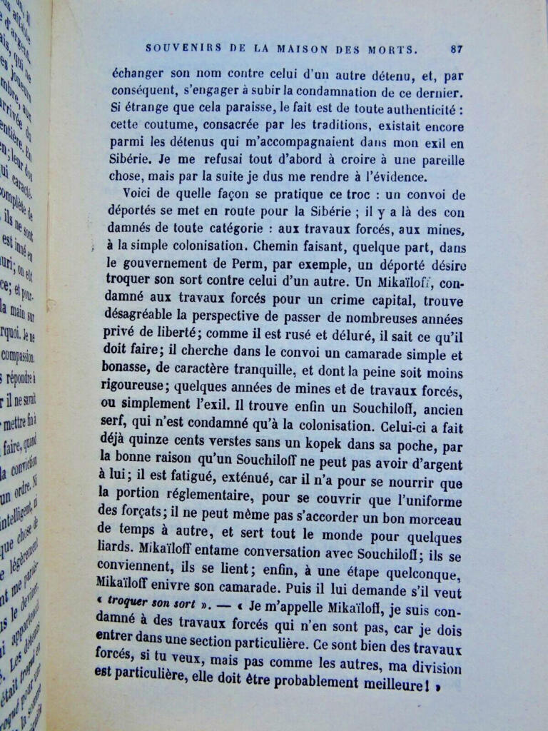 Dostoievsky Souvenirs de la maison des morts Vogüe