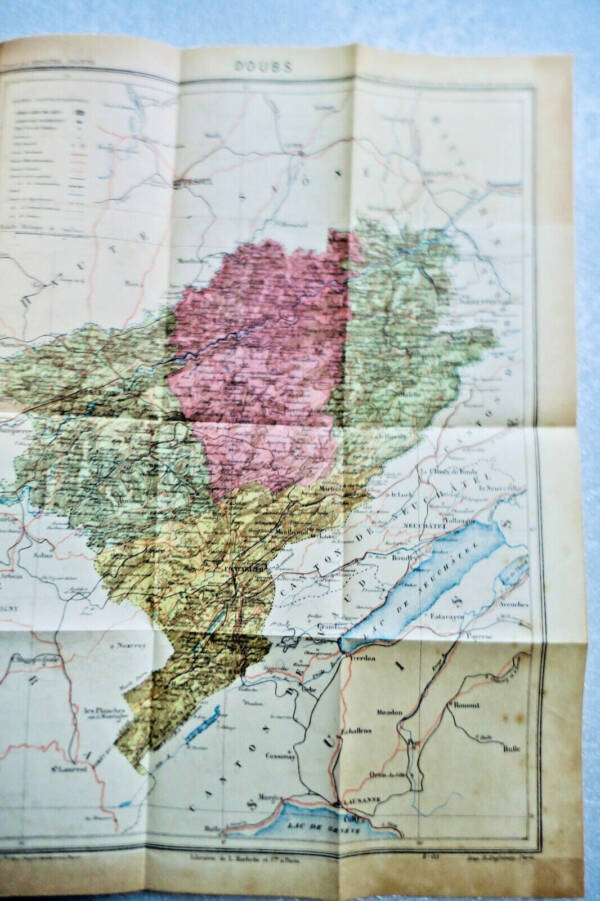 Geographie des Departements Doubs 1903