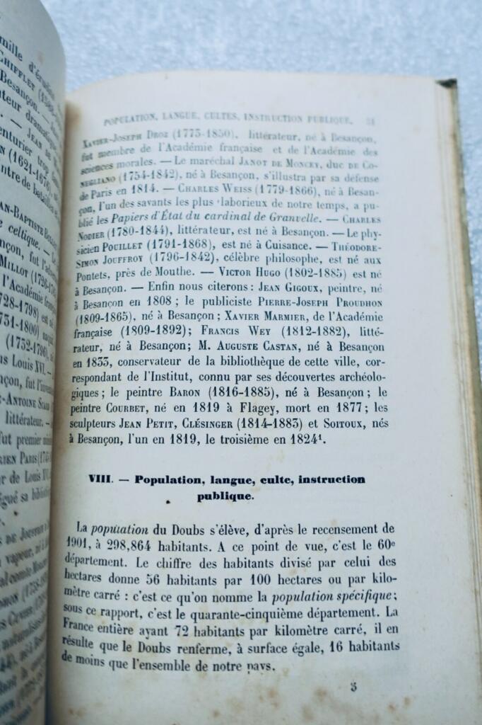Doubs Joanne, Adolphe Géographie 1903