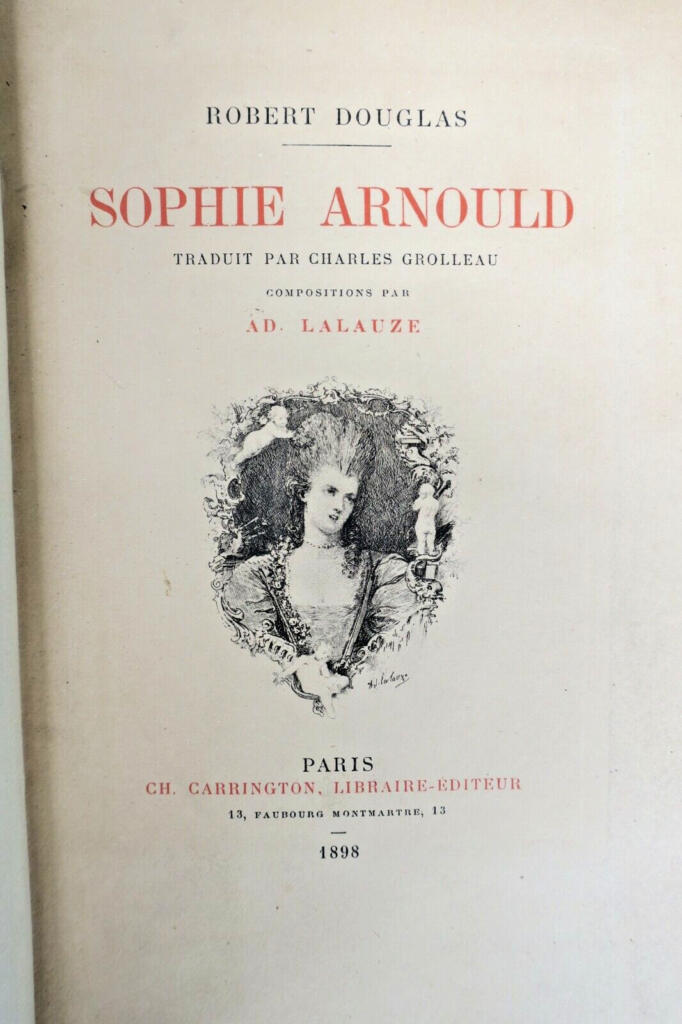 Sophie Arnould biography with etchings