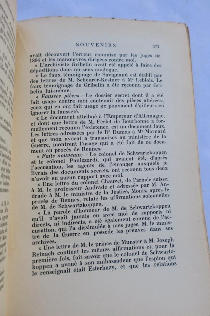 DREYFUS, A. Souvenirs et correspondance. 1936
