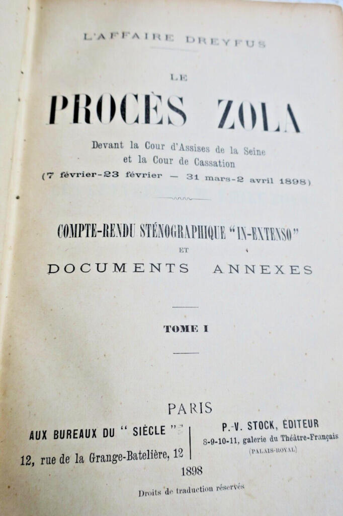 Zolas Verteidigung im Dreyfus-Fall