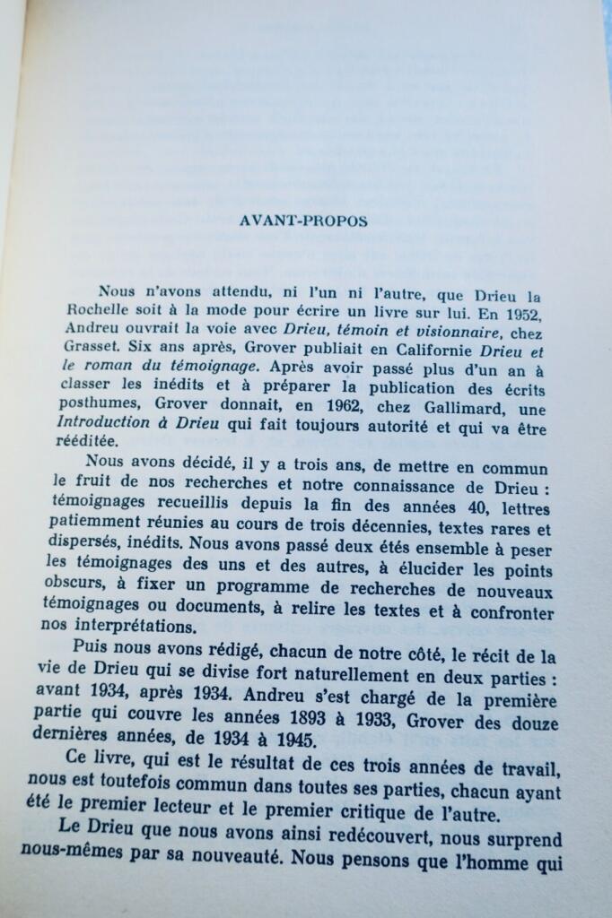 Biographie von DRIEU LA ROCHELLE (1893-1945)
