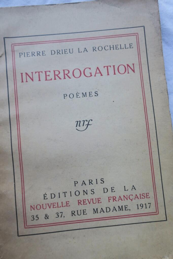 Interrogation 1917 with author's dedication