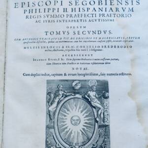 Droit Covarrvvias A Leyva Toletani Episcopi Segobiensis Philippi II 1610