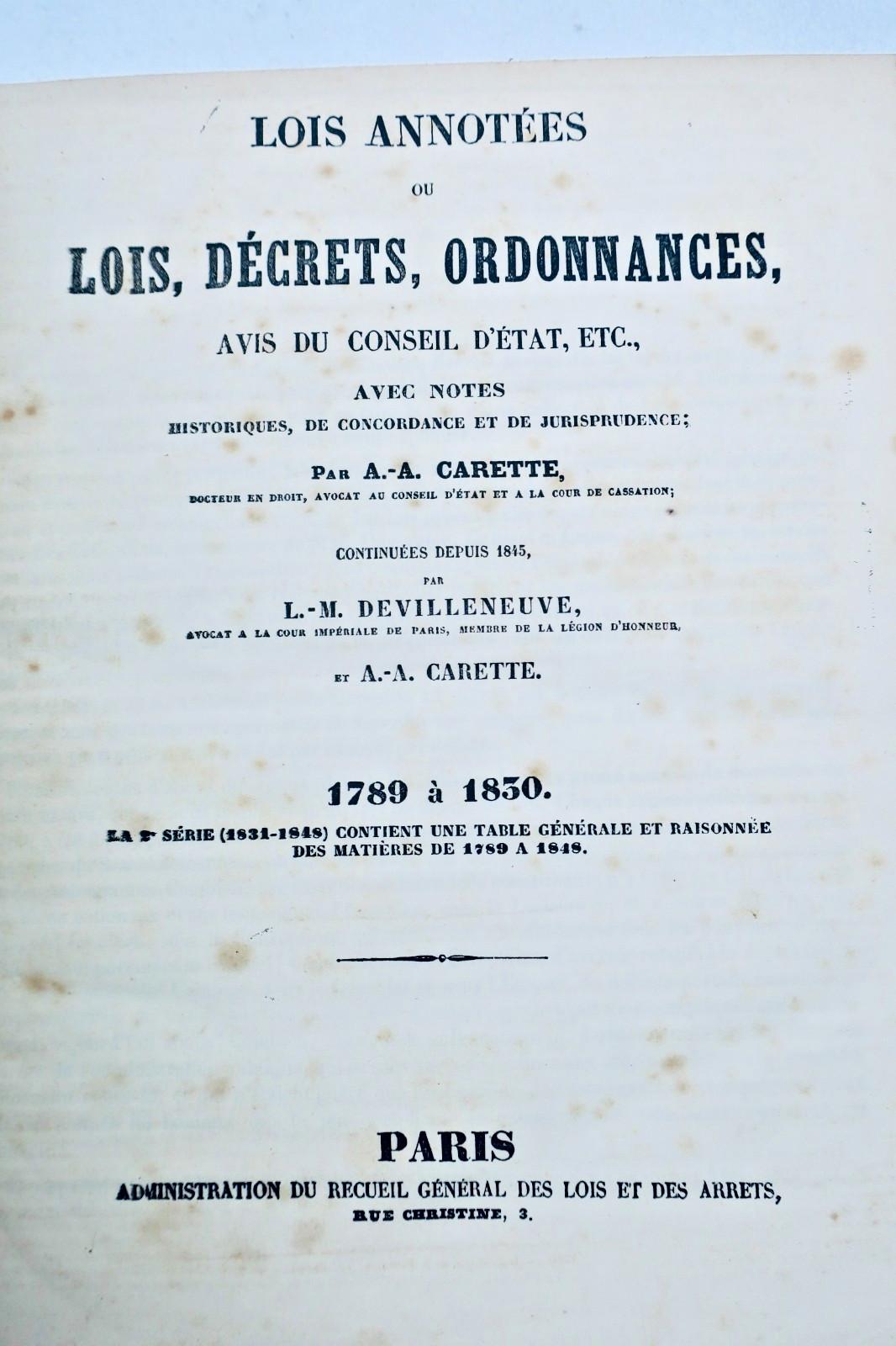 droit SIREY Recueil général des lois et des arrêts, 407 kilos, 148 volumes – Image 27