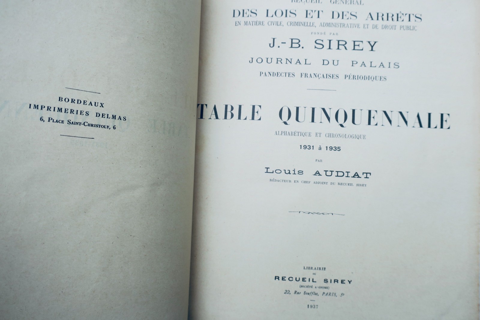 droit SIREY Recueil général des lois et des arrêts, 407 kilos, 148 volumes – Image 26
